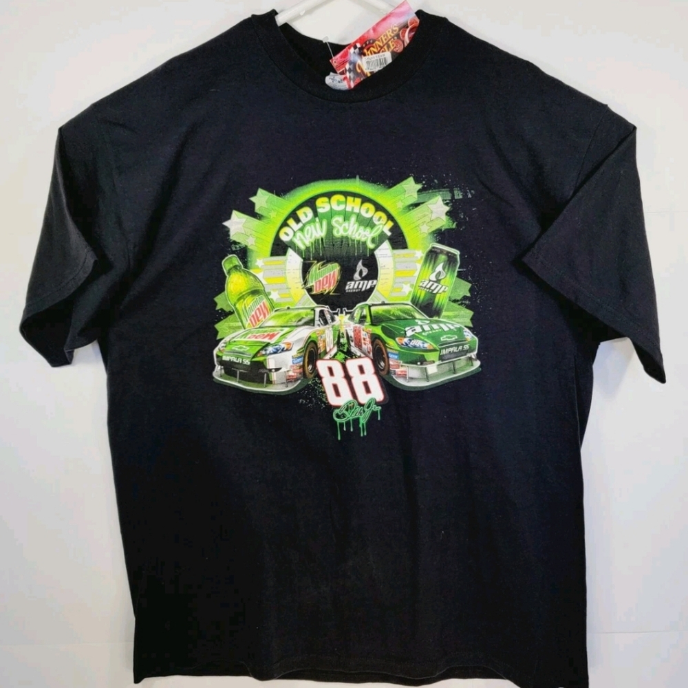 NWT Winners Circle Old School New School Mountain Dew Dale Adult Size XL TShirt